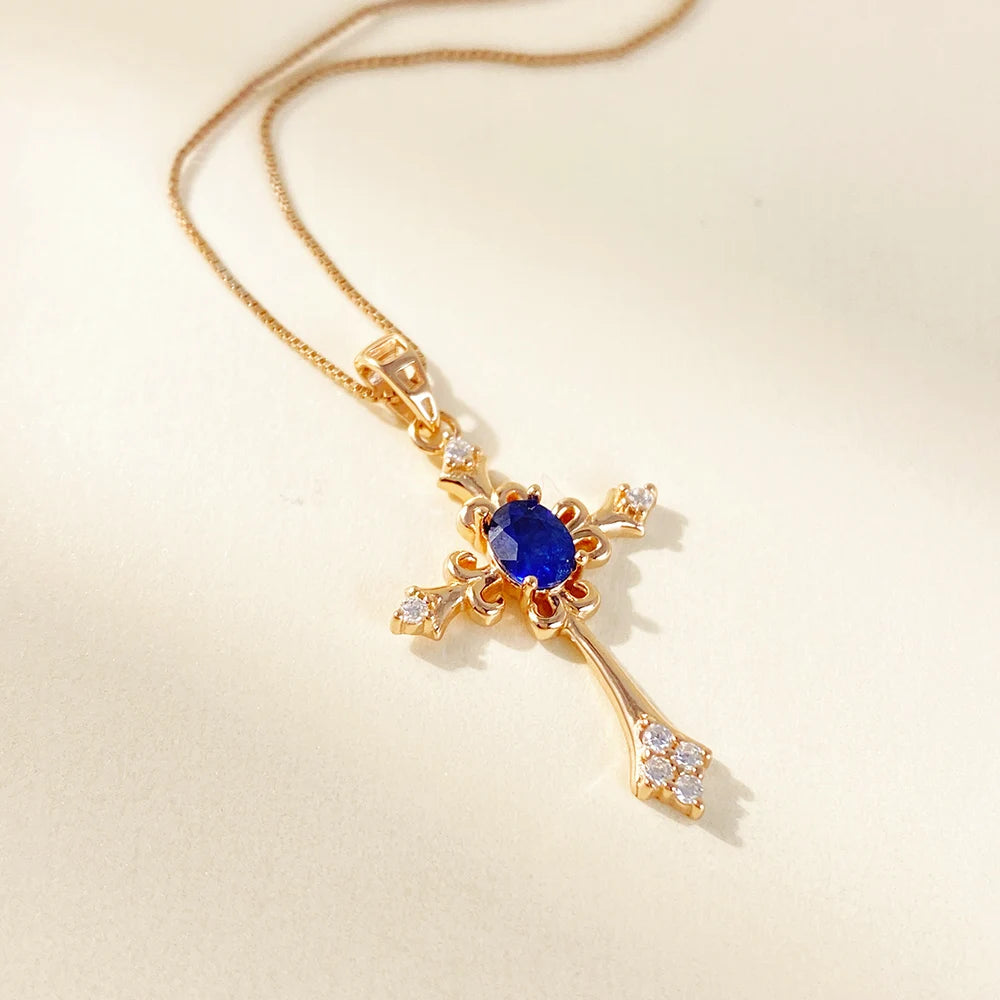 Gioiellieri New Design Gold Plated Natural Fancy Colored Sapphire Fashion 925 Sterling Silver Fine Jewelry Engagement Pendant Necklace