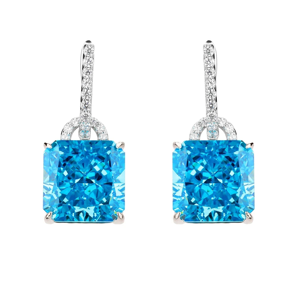 MUSHAN Jewelry Factory Pure Silver Stud Earrings Electroplated Platinum High Carbon Diamond Bestseller in Europe and America