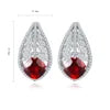 Gemfiori Anster High Quality S925 Lab Grown Ruby Earring Stud Dainty Gemstone Stud Earrings for Women Daily Wear Gift
