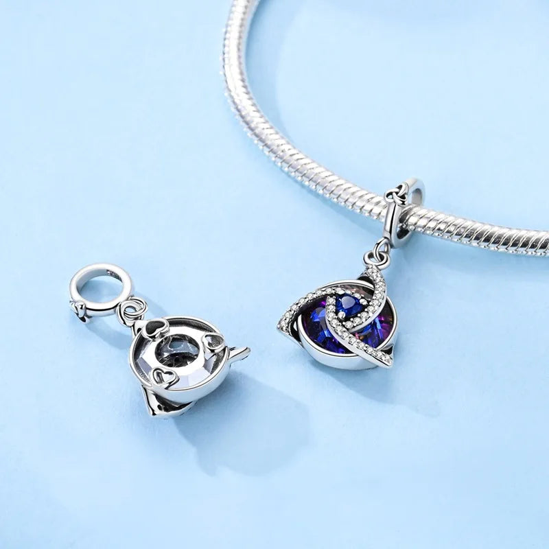REDheart Original S925 Sterling Silver Cross Charm Celtic Knot Crystal Star Bead Pendant DIY Jewelry Bracelet Accessories