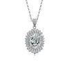 New Arrival 925 Silver Fine Jewelry Set High Quality Fashion Gemstone Adjustable Colorful Pendant Necklace for Women Gifts