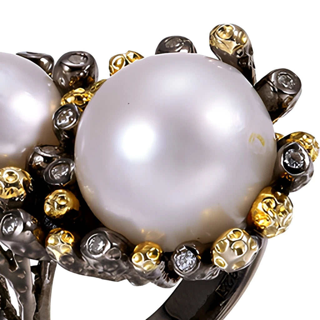 Fashion Original Pearl Designs 925 Silver Jewelry Ring with Pearl for Women
