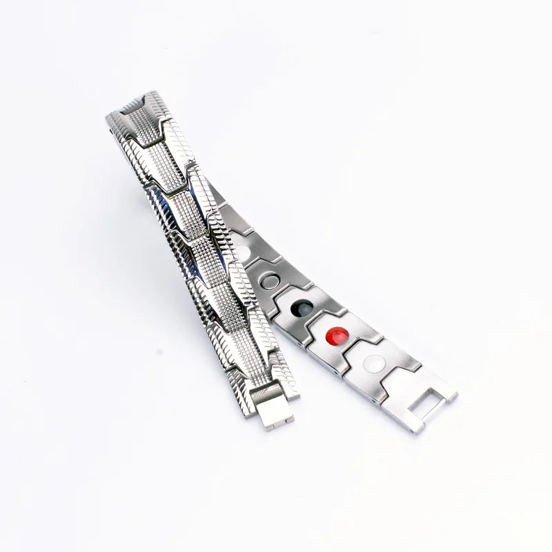 REBEL Men's Health Bracelet Stainless Steel Pure Titanium Magnet Titanium Bracelet Titanium Steel Jewelry Popular New Jewelry 18K