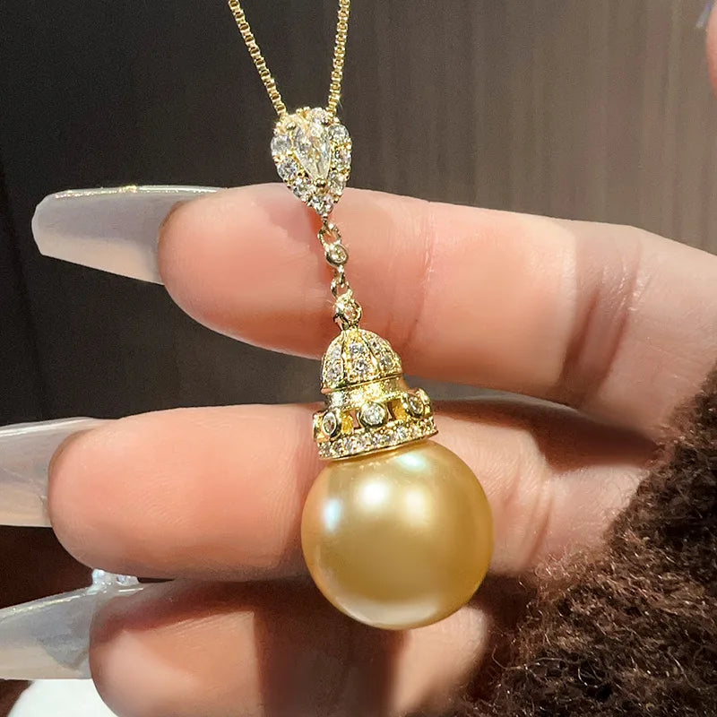 Gemfiori 2025 New Hot Selling Fashion Jewelry Copper Bottom Gold Plated Inlaid with Gold Pearl Charm Tassel Set