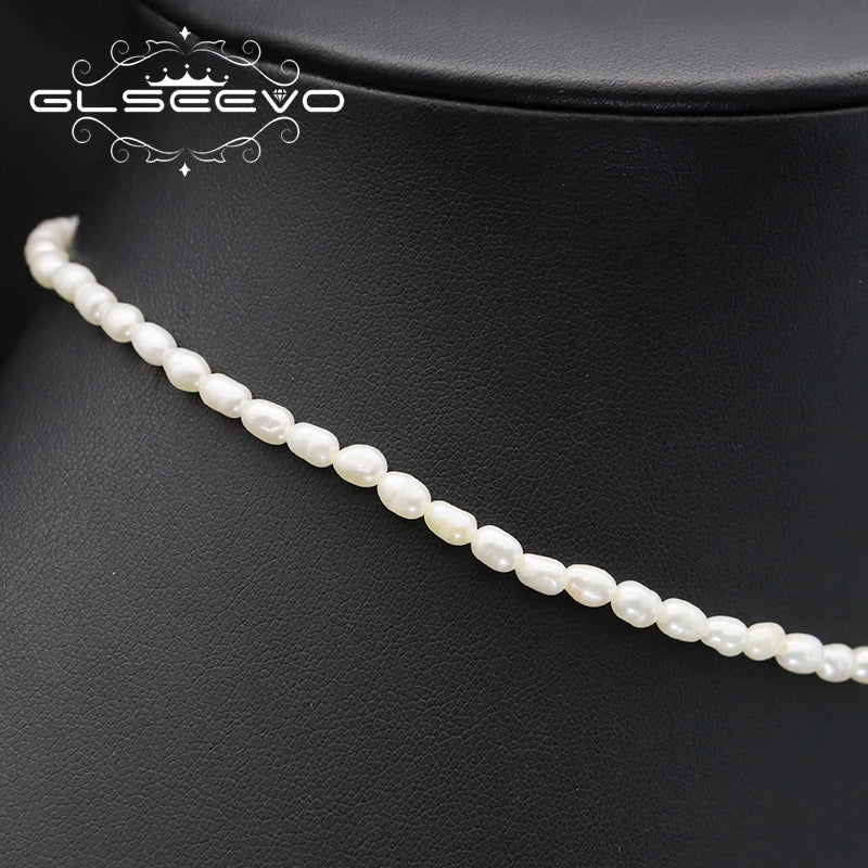 Natural Freshwater Pearl Zircon love Pendant Necklace Gold-plated White Simple Fashion Fine Jewelry Necklace for Girlfriend Gift