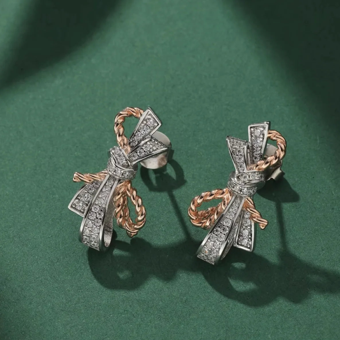Factory Supply Fashion Bow Tassel Palaiba Zircon Large Earrings Necklace Ring Party Wedding Jewelry Set