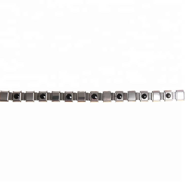 Best Friend Gift Men's Anniversary Luxury Therapeutic Magnetic Tungsten Black Gun Plated Chain Link Trendy Bracelets