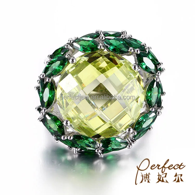 Lucky Stone 925 Sterling Silver Finger Rings for Women