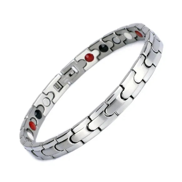 High Quality Waterproof No Tarnish  Stainless Steel Magnetic Therapy Arthritis Germanium 4 in 1 Energy Bracelet Japan