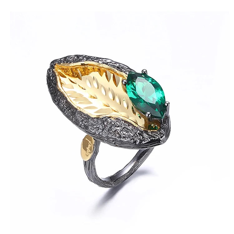 New Design Spinel 925 Sterling Silver Unisex Rhodium Plated Ring Jewelry