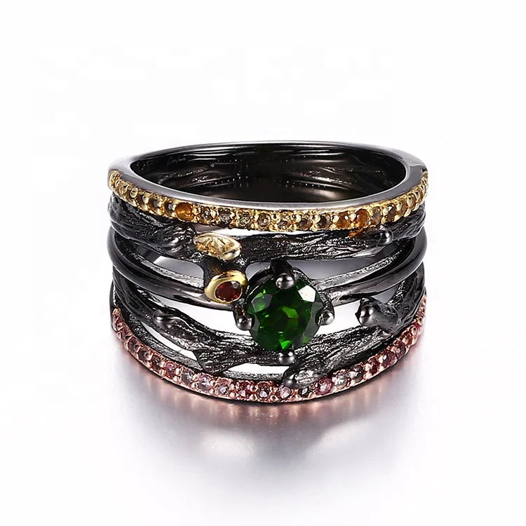Handmade Tourmaline 925 Silver Gemstone Jewelry Ring