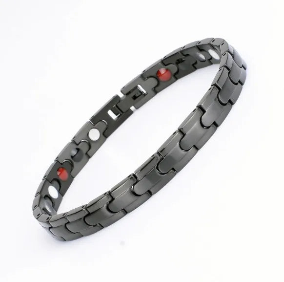 High Quality Waterproof No Tarnish  Stainless Steel Magnetic Therapy Arthritis Germanium 4 in 1 Energy Bracelet Japan