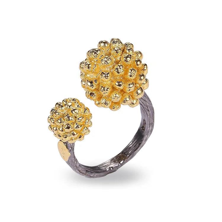 Handmade Recycled  Luxury Rings for Women Rhodium Plated Ring