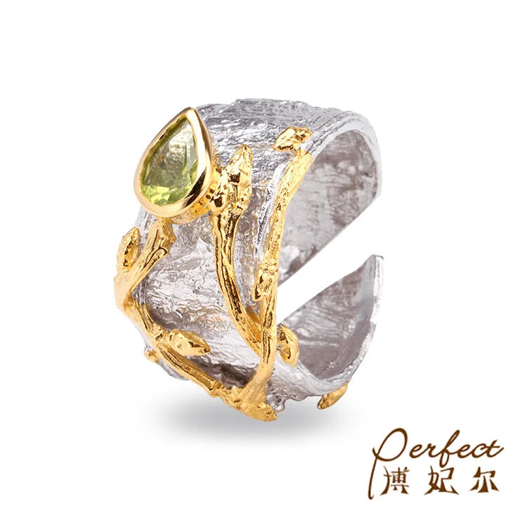 Custom Moroccan Period Handmade Design Fashion Luxury Gold Plated925 Sterling Silver Pearl Ring Ladies Jewelry Supplier