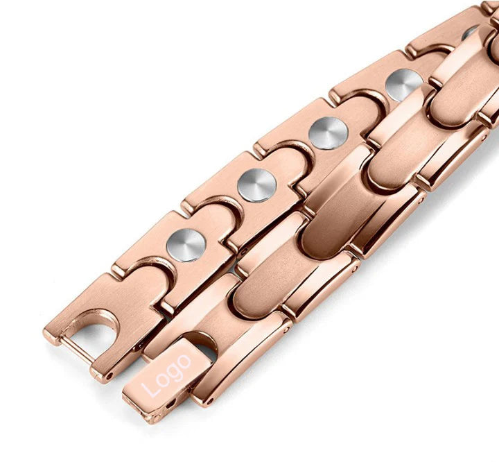 REBEL FASHIONISTA Hot Sale 99.999% Germanium Titanium Stainless Steel Health Energy Bracelet for Anniversaries