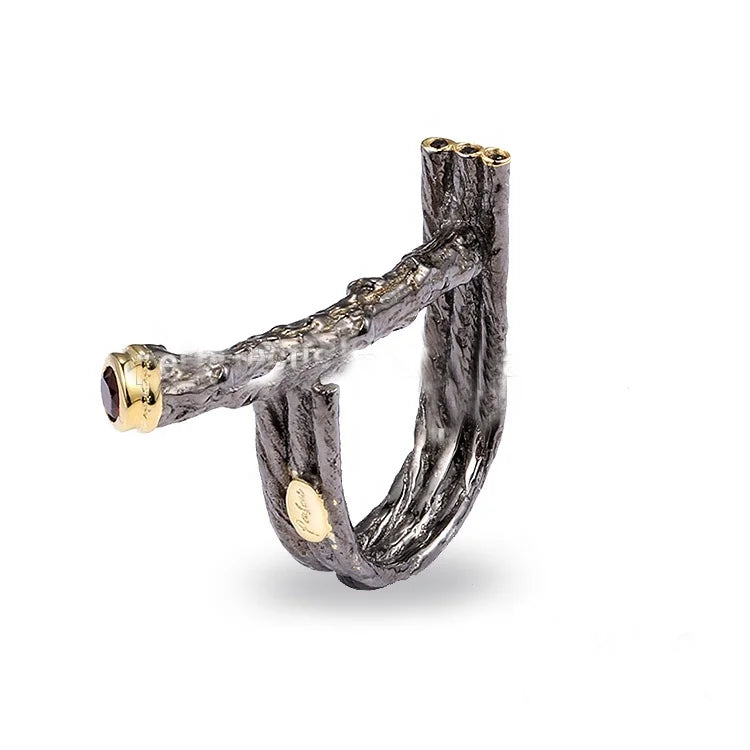 Fashion Simple Tree Branch Design 925 Sterling Silver Ring for Women