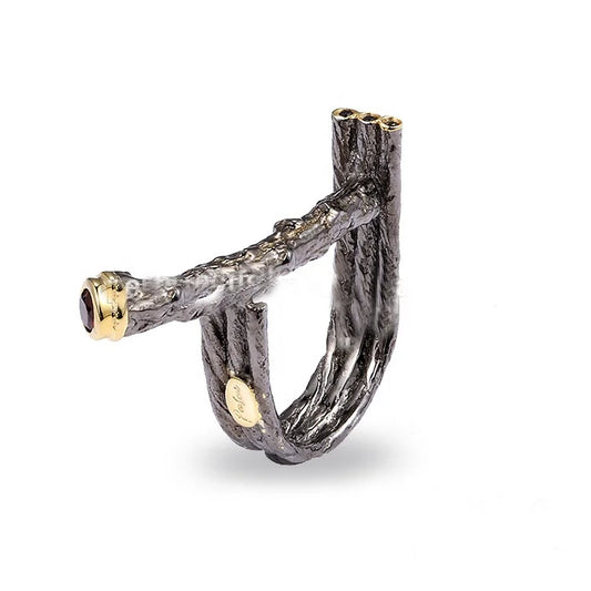 Fashion Simple Tree Branch Design 925 Sterling Silver Ring for Women