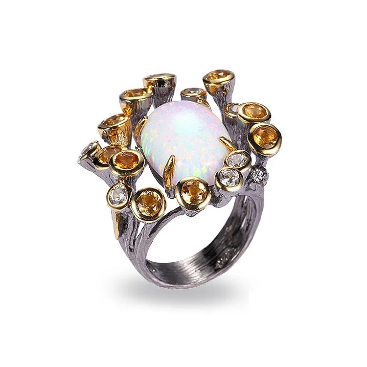 Wholesale Handmade Flower 925 Sterling Silver Ring Design for Women
