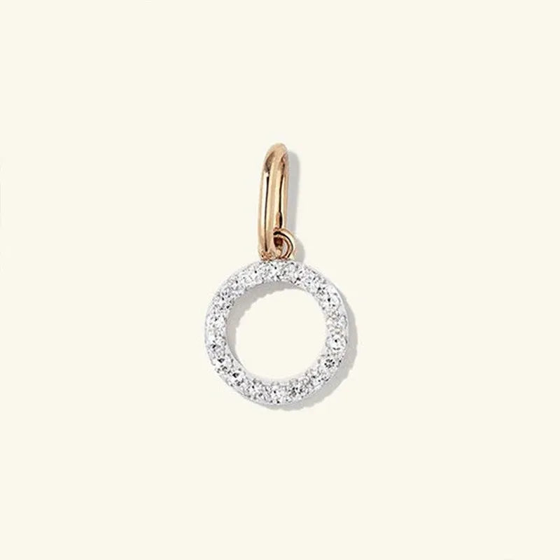 REDheart Fashion Jewelry 925 Sterling Silver Full Zircon Sparkling 26 Letters Pendant Necklaces Women Luxury Silver Necklace