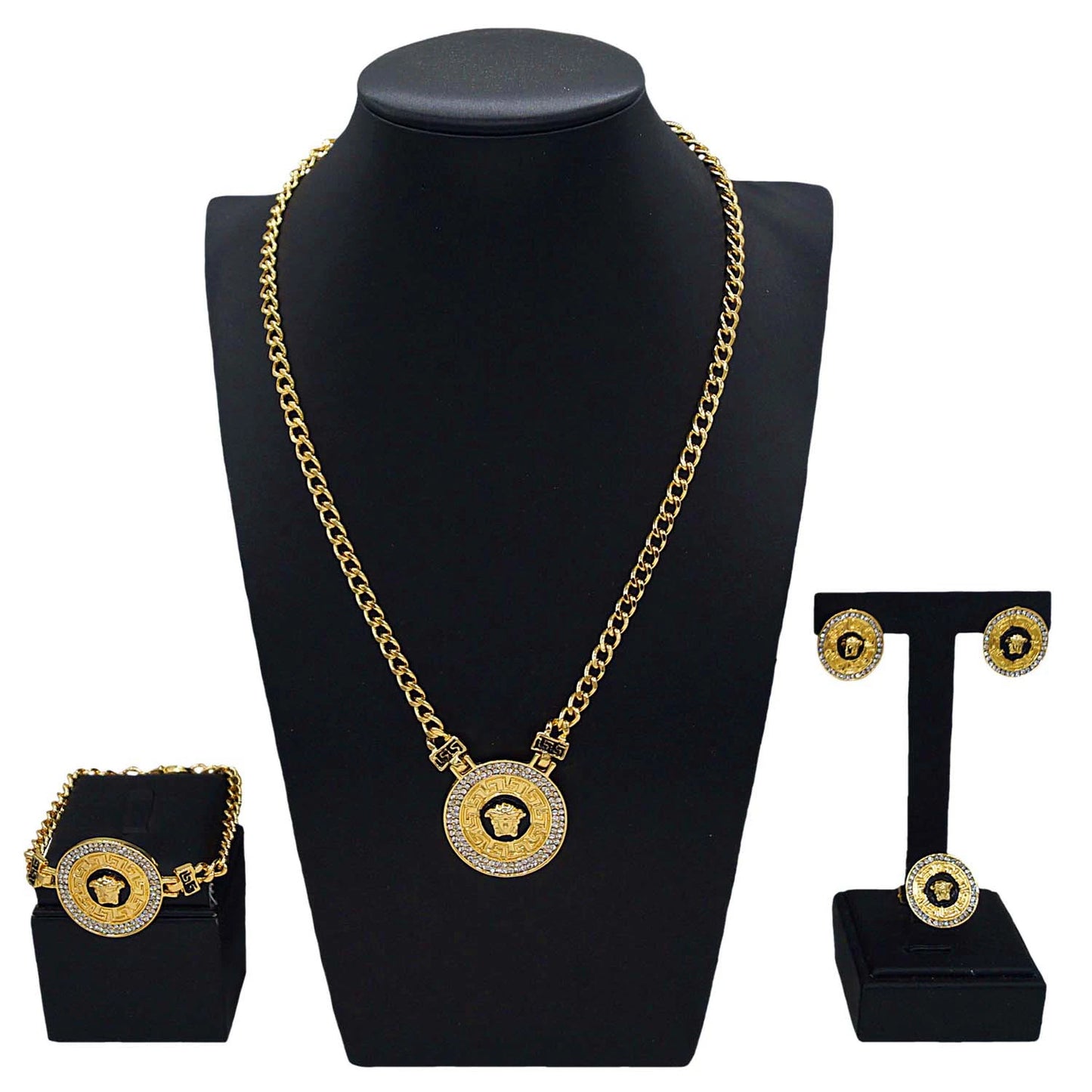 Zhuerrui New Fashion Women's Jewelry Four Sets of High-Quality Earrings Ring Charm Personalized Birthday Gift AccessoriesHM22003