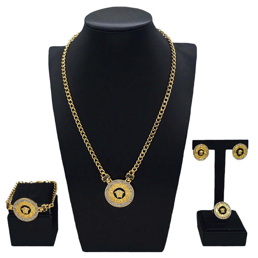Zhuerrui New Fashion Women's Jewelry Four Sets of High-Quality Earrings Ring Charm Personalized Birthday Gift AccessoriesHM22003