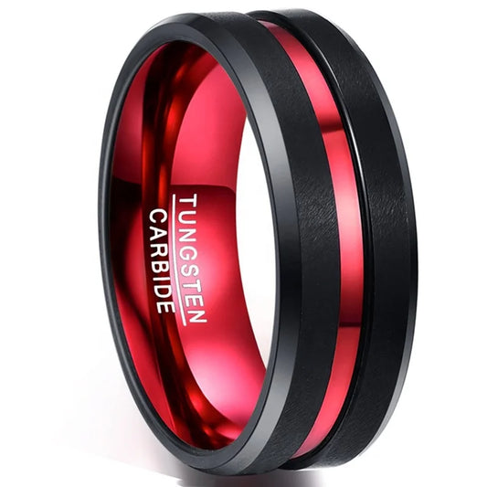 NEWLiFE REBEL Motive Echo 8mm Ring in Black Plated