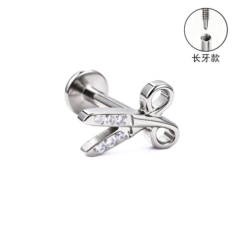 S&S ASTM F136 Titanium Zircon Helix Cartilage Stud | Gold | 31 Designs