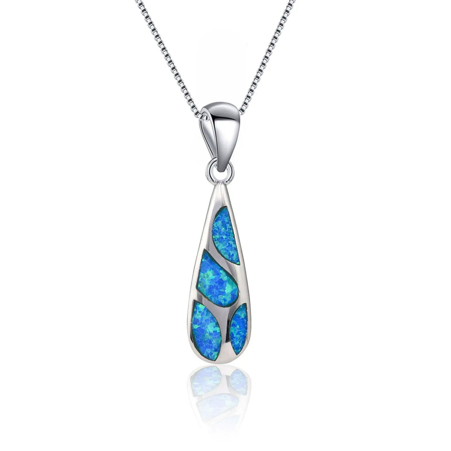 Womens Teardrop Opal Pendant Necklace Aobao Chic Daily Special Occasions
