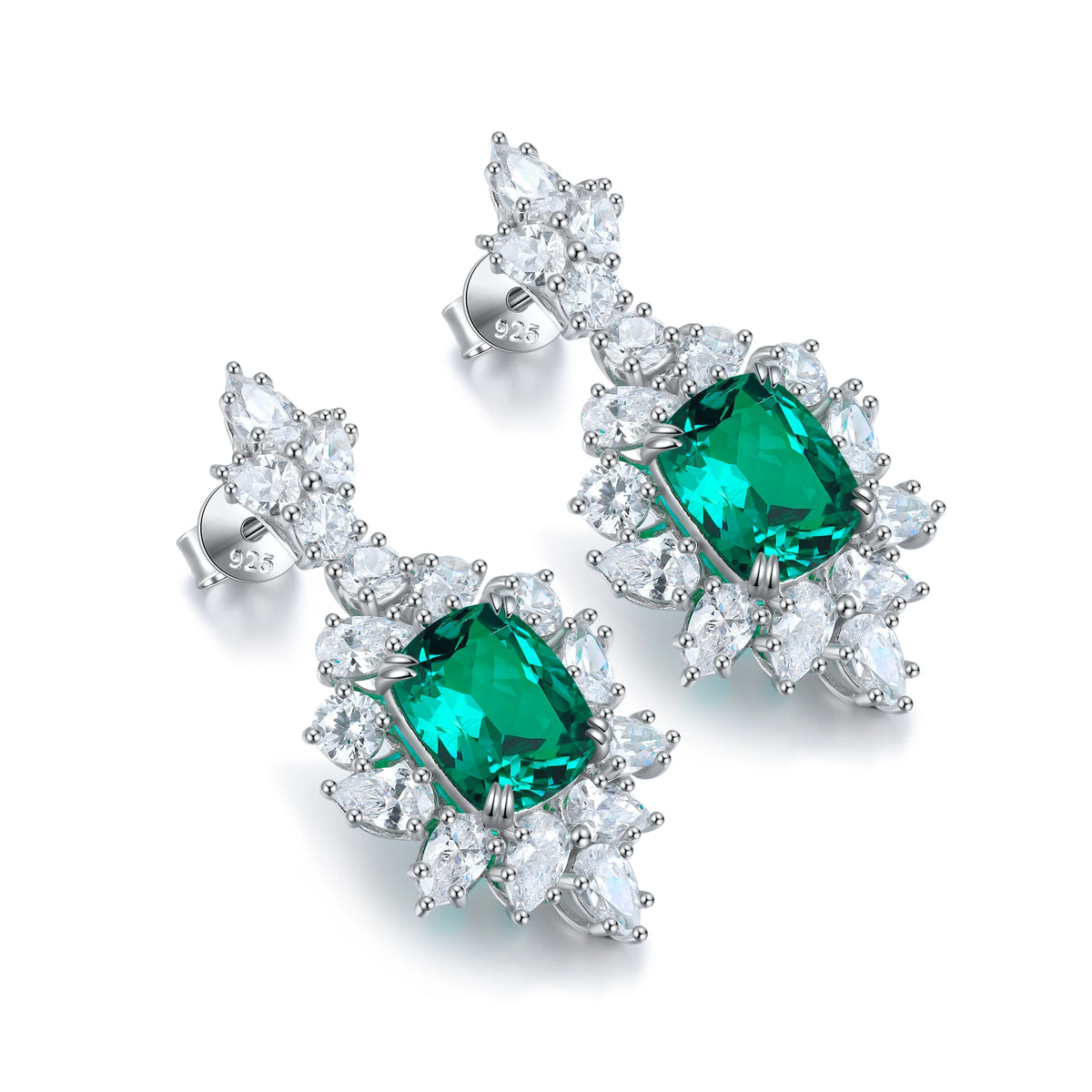 ArtistA Luxury Fancy Design Earring Women Jewelry Lab Gemstone Classic S925 Silver Women Birthday Gift Classic Earring Stud Set