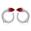Gemfiori Anster High Quality S925 Lab Grown Ruby Earring Stud Dainty Gemstone Stud Earrings for Women Daily Wear Gift