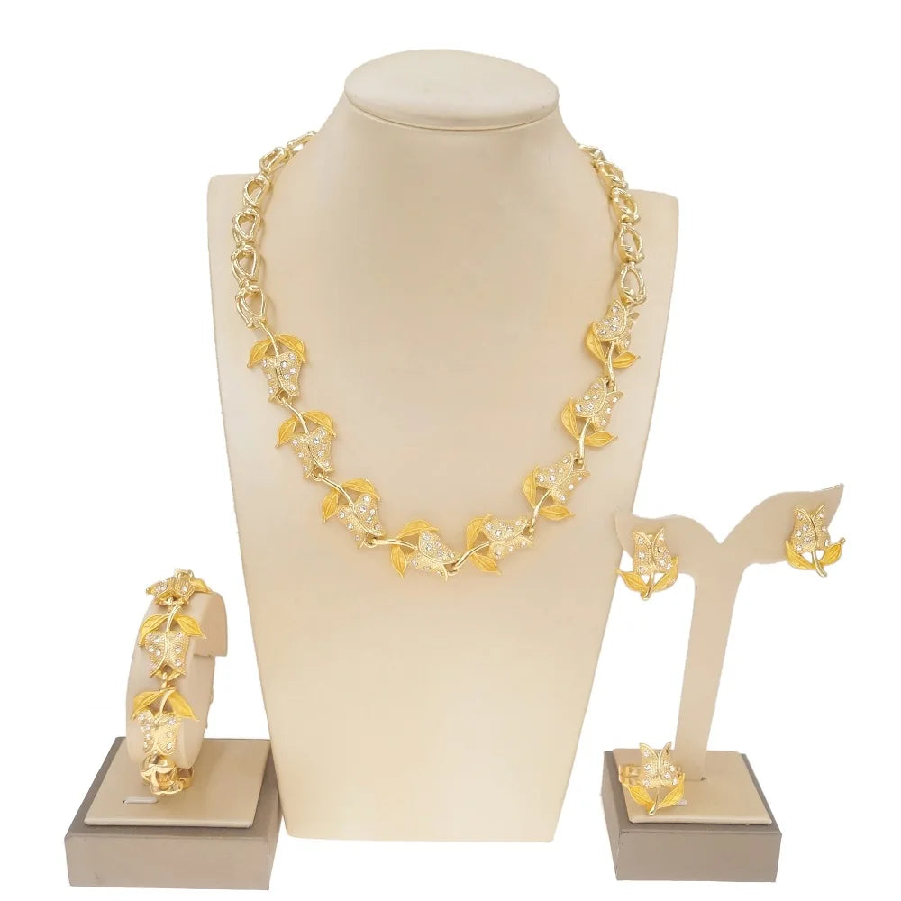 Zhuerrui Women Wedding Party Nigerian Jewellery Sets Bridal Luxury Jewelry Set Italian Silver Color Jewelry Sets  HA0040