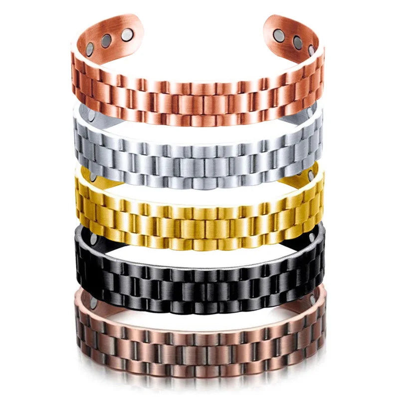 New Arrivals Wristband Copper Bracelets for Men Women Open Energy Magnetic Therapy Bangle Bracelet