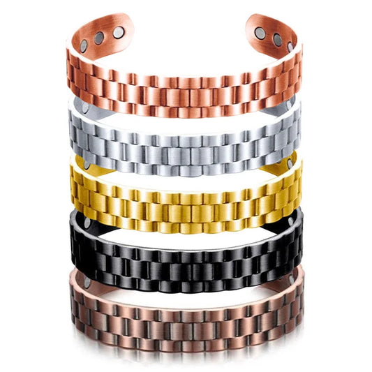 New Arrivals Wristband Copper Bracelets for Men Women Open Energy Magnetic Therapy Bangle Bracelet