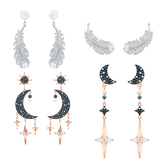 S&S Upscale Fashion Earrings, Luxury Minimalist Design, Matches Well with Formal Dresses and Outfits