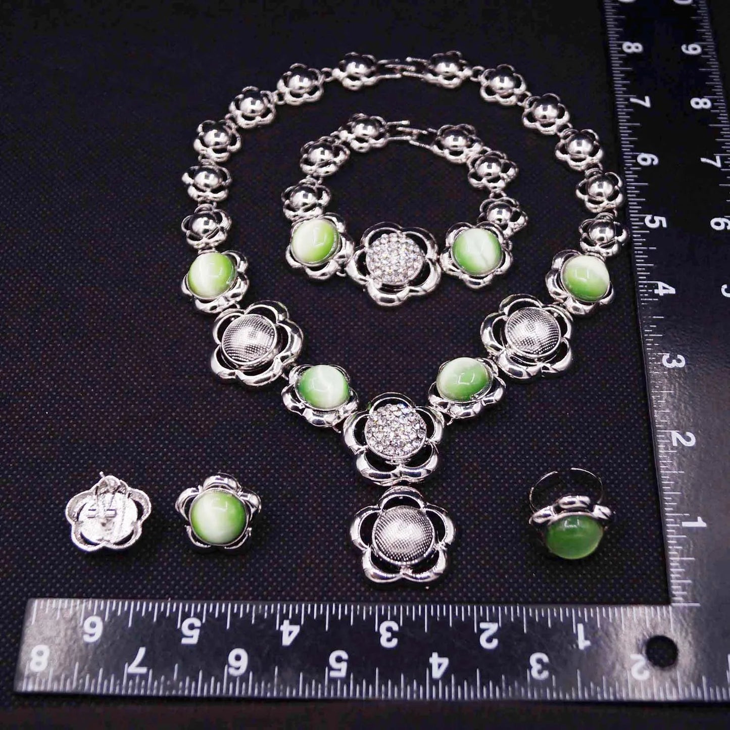 Zhuerrui Fashionable Gold Plated Jewelry Set Three Color Flowers Necklace Bracelet Jewelry Sets Exquisite Women's Luxury HA20063