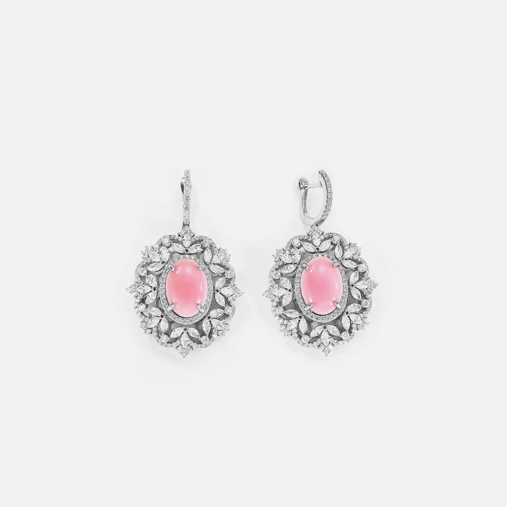 MUSHAN Jewelry Factory S925 Sterling Silver Earrings High End Electroplated Gold High Carbon Diamond Queen Shell Earrings