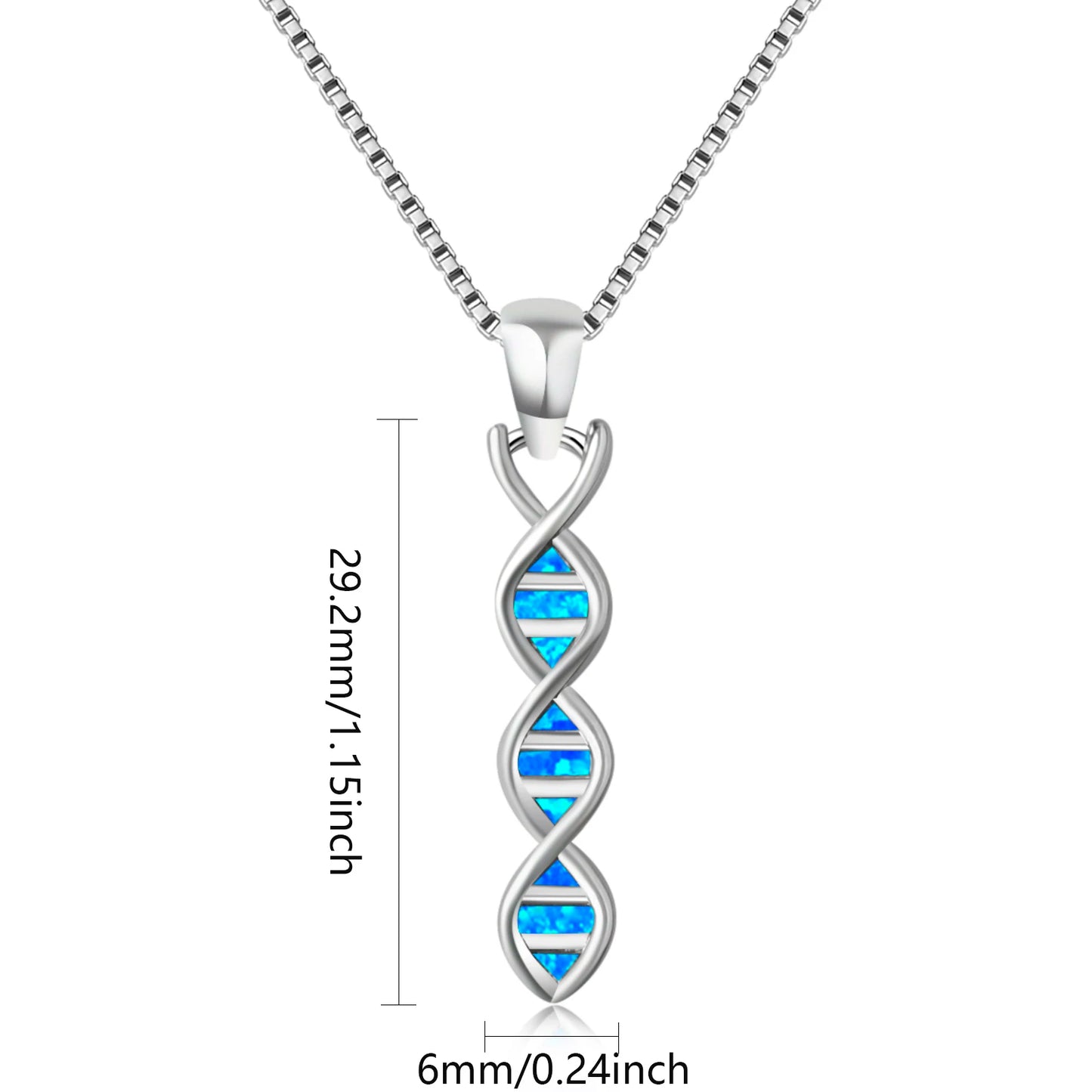 Aobao Christian Silver Plated Geometric Copper Opal Lariat Box Chain Gift Necklace