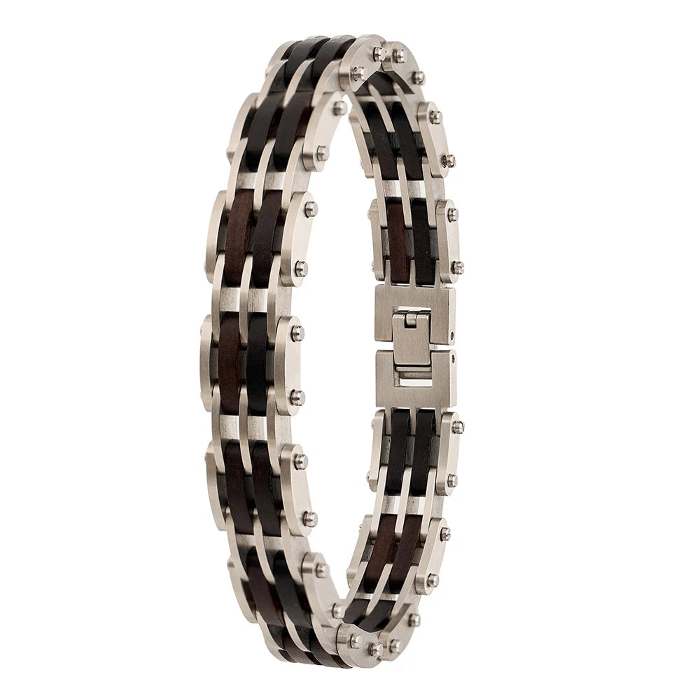 REBEL FASHIONISTA New Design Vintage Stainless Steel Link Bracelet Unisex Fashion Accessories for Anniversary Personalized Engraving
