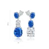 Gemfiori Anster High Quality S925 Lab Grown Cobalt Spinel Earring Stud Dainty Gemstone Stud Earrings for Women Daily Wear Gift