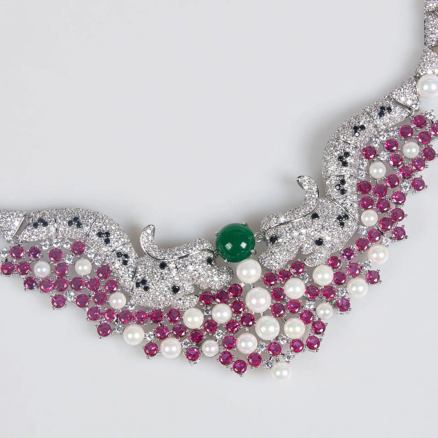 Dubai Luxury Full Pavé Zirconia Geometric Bridal Choker Set — Necklace, Earrings, Ring & Bracelet