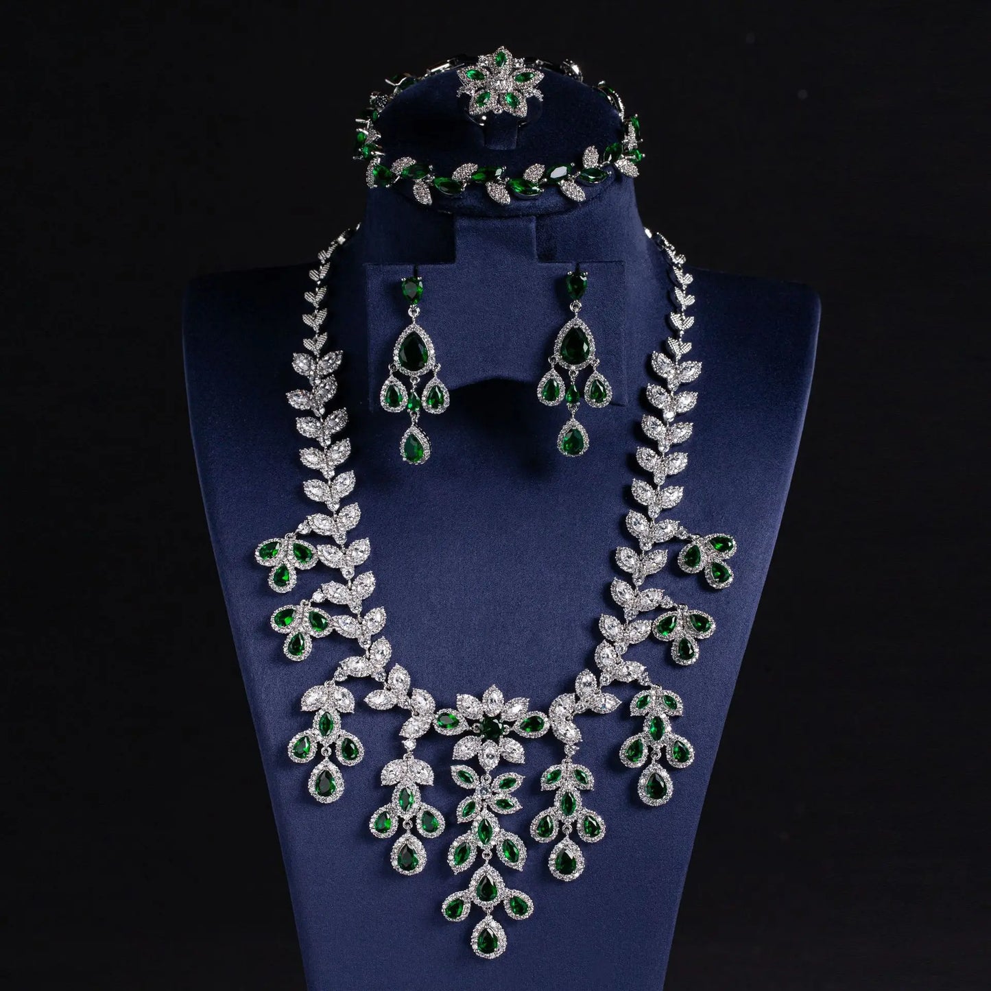 Dubai Style Fashion Bridal Sets Luxury Necklace Jewelry Set Gorgeous 4 PcsJewelry Set for Women