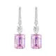 MUSHAN Jewelry Factory 925 Silver 8*11 High Carbon Diamond Earrings Rectangular Chamfered Flat 4 Carat Ear Hooks for Women