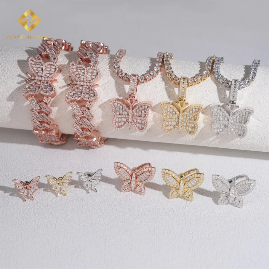 S&S D/VVS Moissanite 925 Silver Jewellery Set | Bracelet, Ring, Earrings & Pendant | Silver, Gold & Rose Gold | S&S Collection