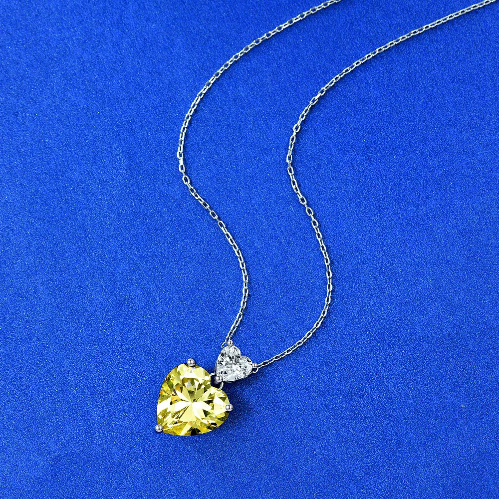MUSHAN Jewelry Factory Simple Cute and Sweet 6.5ct Heart 10*10 Pendant Necklace for Women From Japan and South Korea