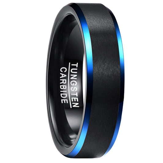 NEWLiFE REBEL Outline Curve 6mm Ring in Tungsten