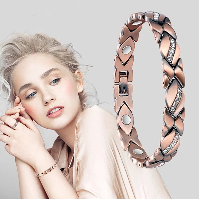 NewLife - Magnetic Leaf Zinc Alloy Bracelet