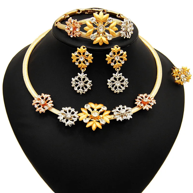 Zhuerrui Mother's Day Gift High Quality 18K Gold-plated I love You MOM Jewelry Set HD20070114