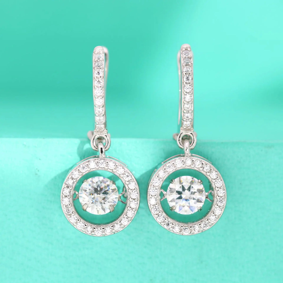 ArtistA Fine Round Cut 1CT VVS1 GRA Dancing Moissanite Earrings Necklace Set 925 Sterling Silver Women Valentines Day Gifts 2026 Jewelry