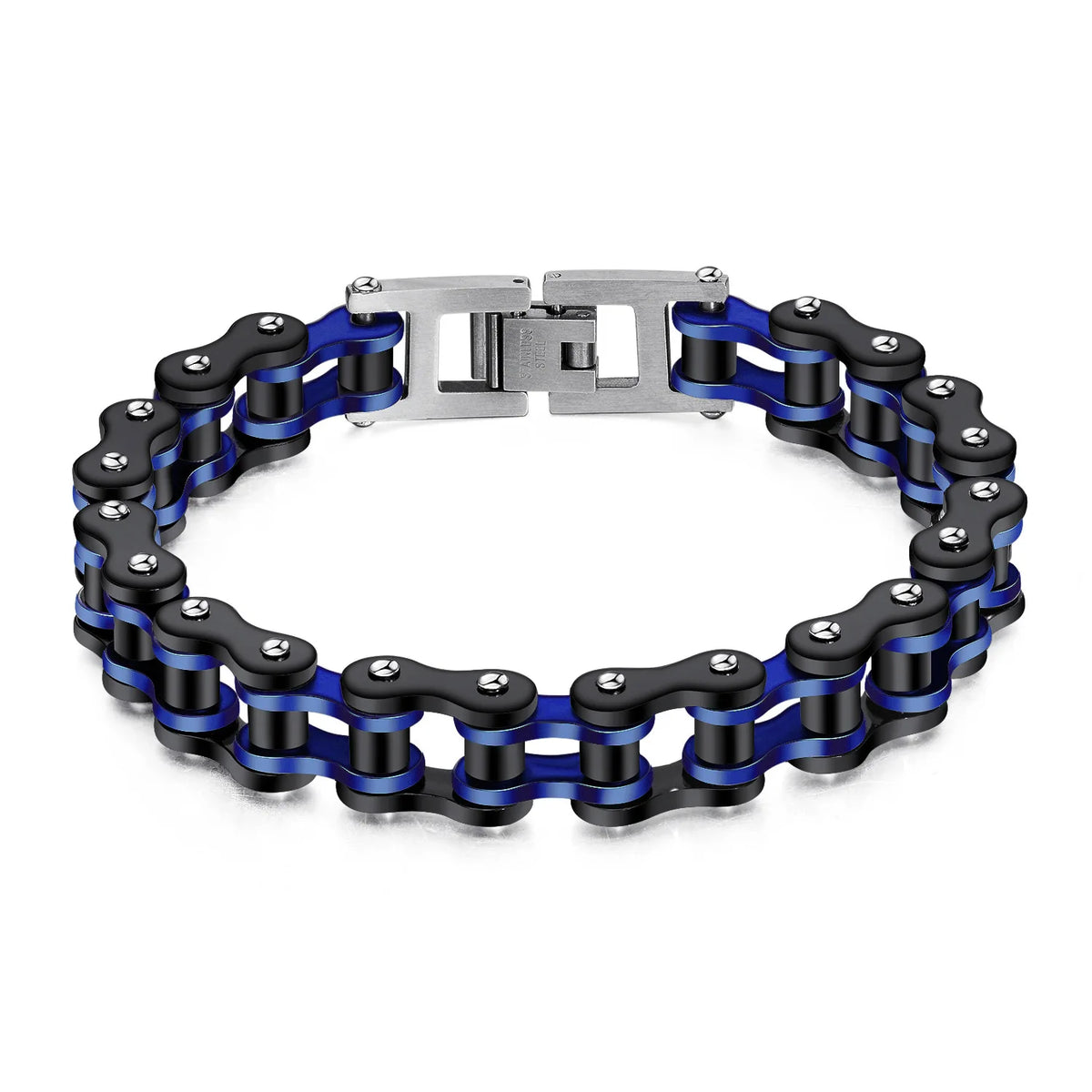Fashion Simple Hip-Hop Style Men's Classic Men's Stainless Steel Heavy Motorcycle Bicycle Chain Link Bracelet Wholesale