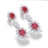 Gemfiori Anster High Quality S925 Lab Grown Ruby Earring Stud Dainty Gemstone Stud Earrings for Women Daily Wear Gift